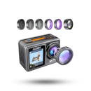 Ausek AT-S81TR Waterproof Dual Display 5K Action Camera With Filter