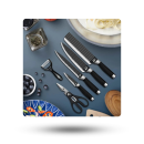 Zepter Kitchen Knife Set – 6-piece set with chef knife, bread knife, chopper, scissors, and peeler.